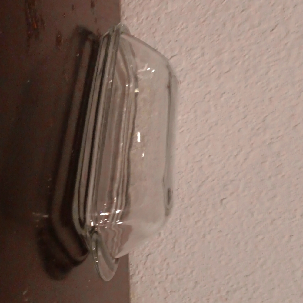 Clear Glass Oval One Stick Covered Butter Dish